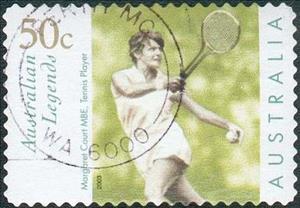 Stamp, Court In Action, Australia,  , Famous People, Tennis