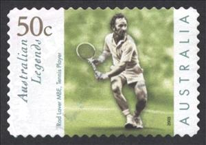Stamp, Laver In Action, Australia,  , Famous People, Tennis