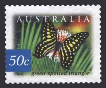 Green-spotted Triangle (Graphium agamemnon ligatum)