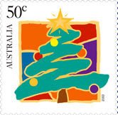 Stamp, Christmas Tree, Australia,  , Christmas