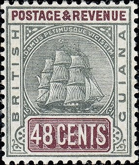 Stamp, Issues of 1889-1903, Guyana,  , Sailing Ships