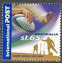 Stamp, Hands Grabbing Ball, Australia,  , Rugby, Hands