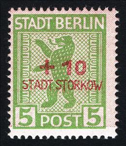 Stamp, Overprint on "Berlin" edition, Germany, Local Post,  