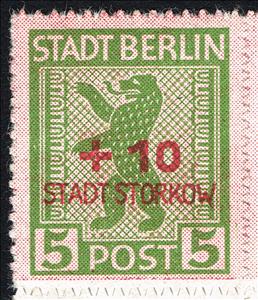 Stamp, Overprint on "Berlin" edition, Germany, Local Post,  