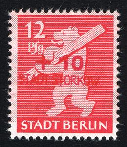 Stamp, Overprint on "Berlin" edition, Germany, Local Post,  