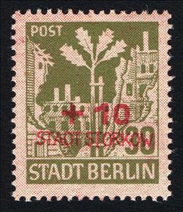 Stamp, Overprint on "Berlin" edition, Germany, Local Post,  