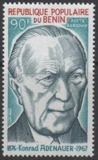 Stamp, Dr.Konrad Adenauer, Benin,  
