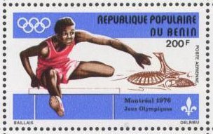 Stamp, Hurdles, Benin,  , Olympic Games