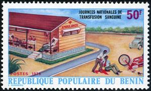 Stamp, First-Help-Station, Benin,  