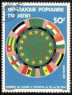 Stamp, Flags, Benin,  , Flags