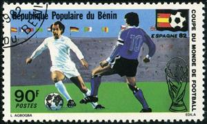 Stamp, Soccer players, Benin,  , Sport, Football (Soccer)
