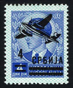 Stamp, Airplane over face, Serbia,  