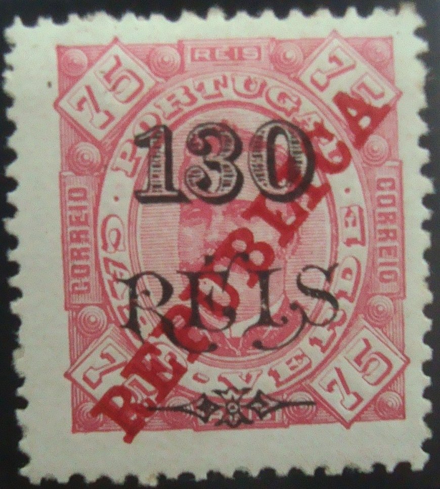 Kings D. Luís I and D. Carlos I, with surcharge «REPUBLICA»