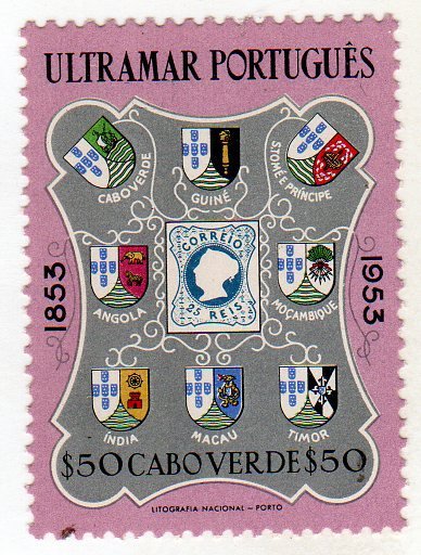100 Years Portugese Stamp With 8 Colonies