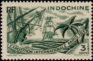 Stamp, Overseas trade, French Indochina,  , World Exhibitions
