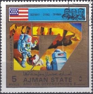 Stamp, Apollo 17, Ajman,  