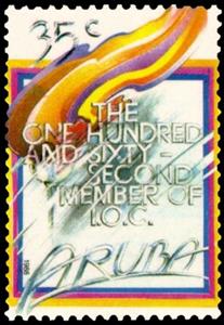 Stamp, Aruba, the 162nd member of the IOC, Aruba,  , Olympic Games