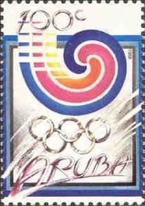 Stamp, Summer Olympics, Seoul, Aruba,  , Olympic Games