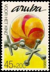 Stamp, Jacks, Aruba,  