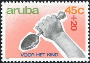 Stamp, Child welfare, Aruba,  