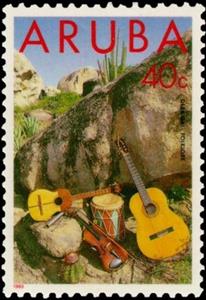 Stamp, String instruments, drum, Aruba,  , Folklore