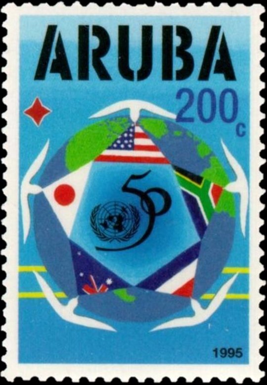 flags, doves, UN emblem