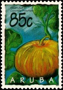 Stamp, Cucurbita moschata, Aruba,  