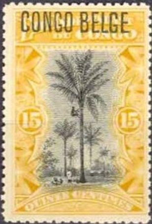 type 'Mols' typographic overprint 'CONGO BELGE'