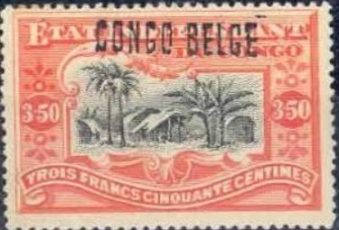 type 'Mols' manual overprint 'CONGO BELGE'