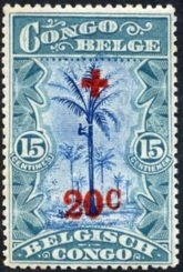type 'Mols' bilingual stamps, overprint 'Red Cross', surchag