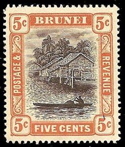 Stamp, Issues of 1907-1921, Brunei Darussalam,  