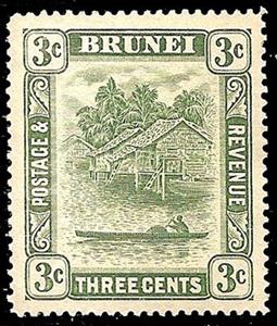 Stamp, Issues of 1924-1937, Brunei Darussalam,  