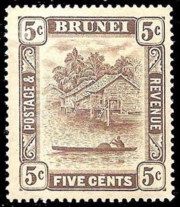Stamp, Issues of 1924-1937, Brunei Darussalam,  