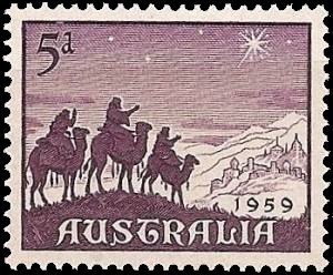 The Three Wise Men on their ride to Bethlehem