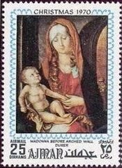 Madonna in front of the arch-gate, by Albrecht Dürer
