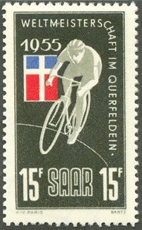 Cyclist, flag