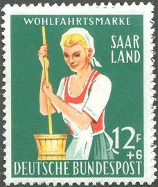 Dairymaid with butter tub