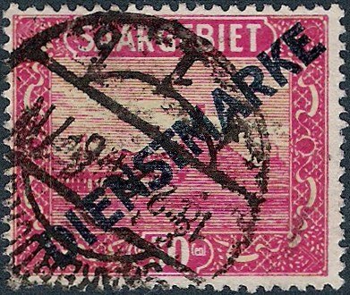 Stamp of 1922 overloaded DIENSTMARKE
