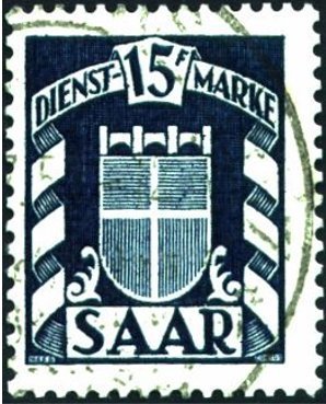Stamp, Coat of arms of the Saar, Germany, Saarland,  