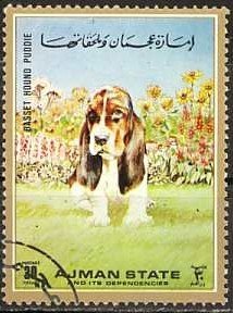 Stamp, Basset, Ajman,  , Dogs