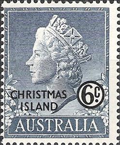 Stamp, Queen Elizabeth II, Christmas Island,  