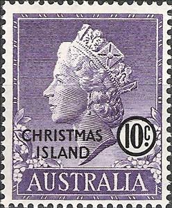Stamp, Queen Elizabeth II, Christmas Island,  