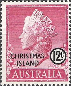 Stamp, Queen Elizabeth II, Christmas Island,  