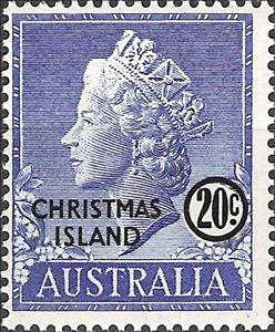 Stamp, Queen Elizabeth II, Christmas Island,  