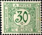 Stamp, Figure in white circle, Belgian Congo,  