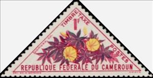 Stamp, Ipomoea, Cameroun,  , Flowers, Plants (Flora), Triangle Stamps