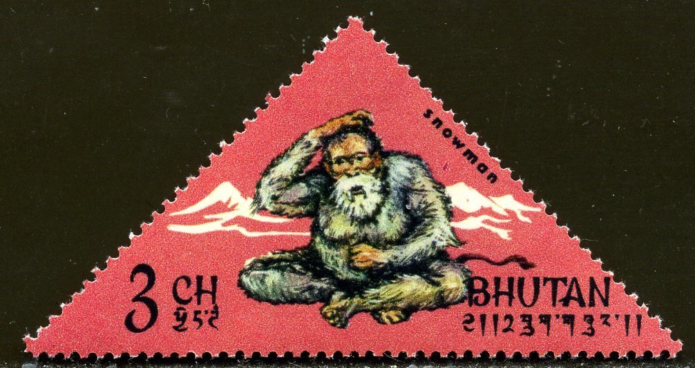 Figure of the Yeti from a mountain fortress (Dzong)