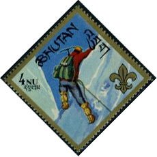 Stamp, Scout climbs, Bhutan,  , Scouting
