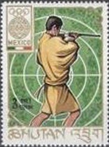 Stamp, Shooting, Bhutan,  , Olympic Games, Shooting Sports