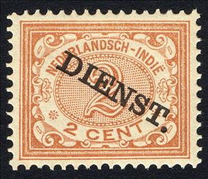 Stamp, Regular Issues of 1883-1909 overprinted (Dienst), Netherlands East Indies,  , Numbers